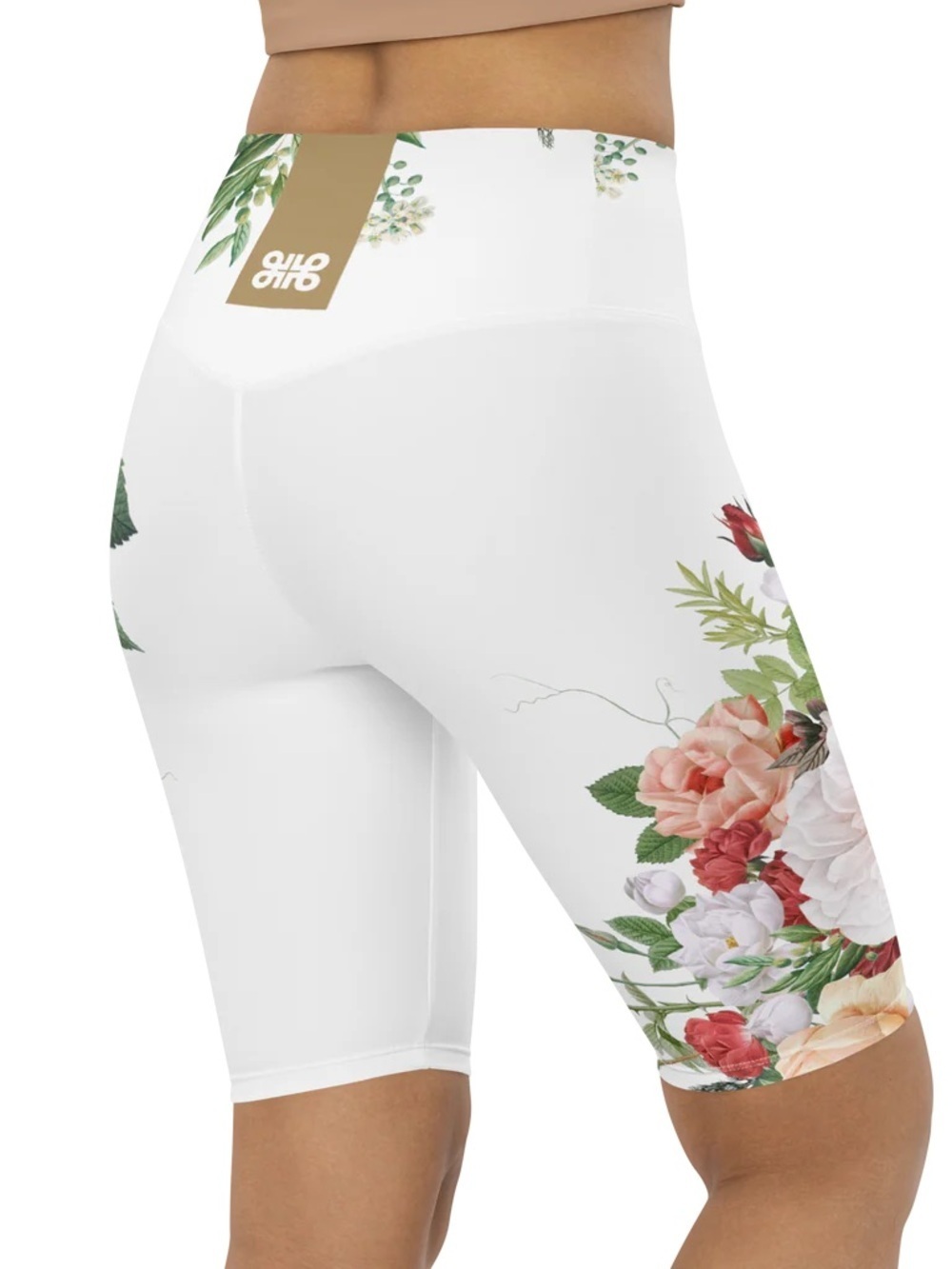 Lions of Paris MA White Biker Shorts